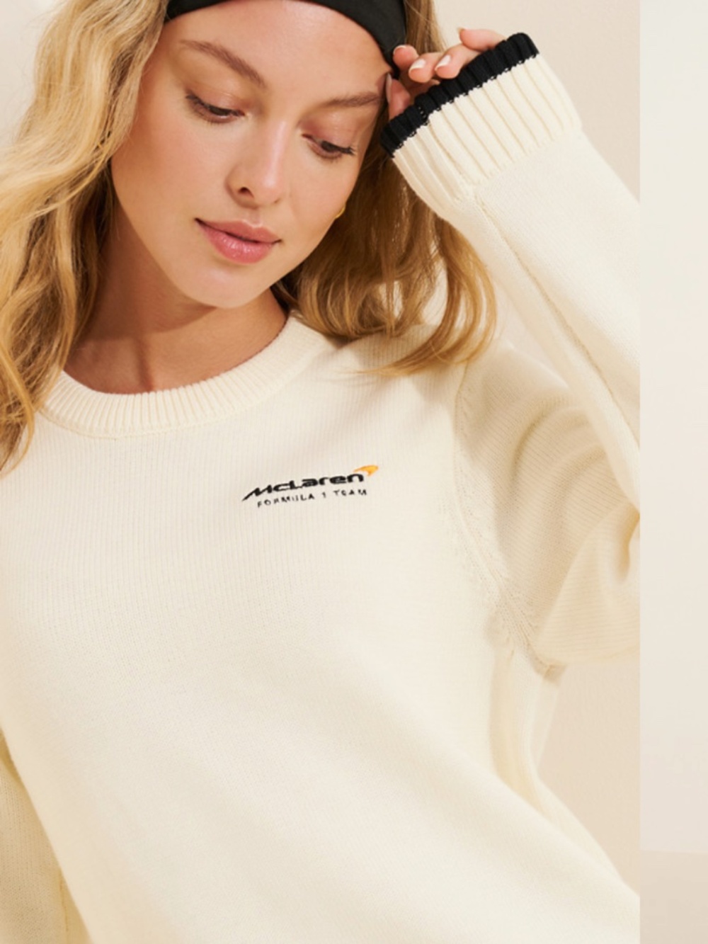 The Wild Collective x Nuuly Large L Mclaren formula team crew sweater - Picture 4 of 9